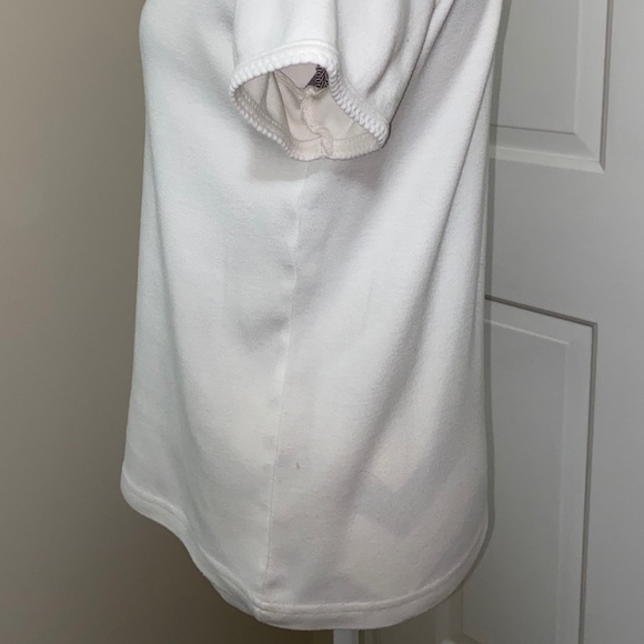 Ladies Size 8 Petite White Short Sleeve Top - Picture 4 of 5